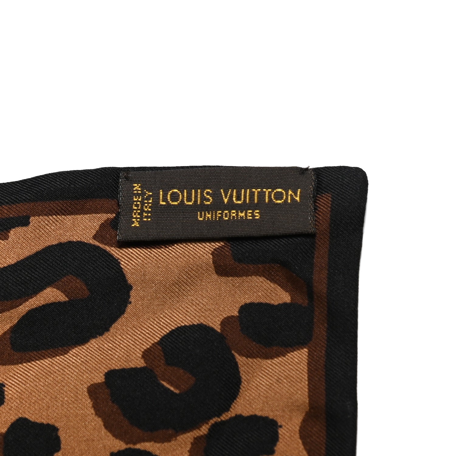 Louis Vuitton Silk Leopard Bandeau Scarf Marron 3 of 3