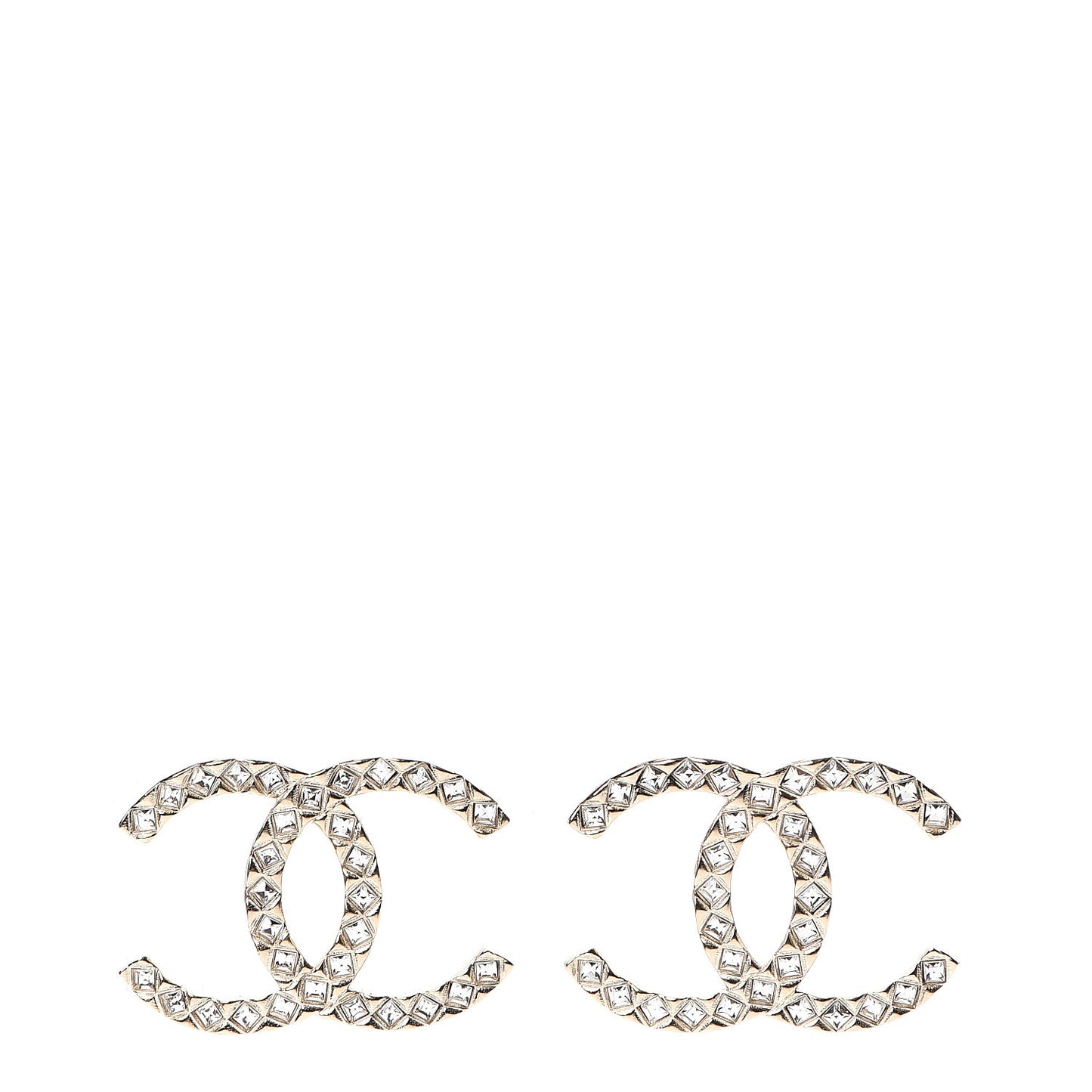 Baguette Crystal High Society CC Earrings Gold