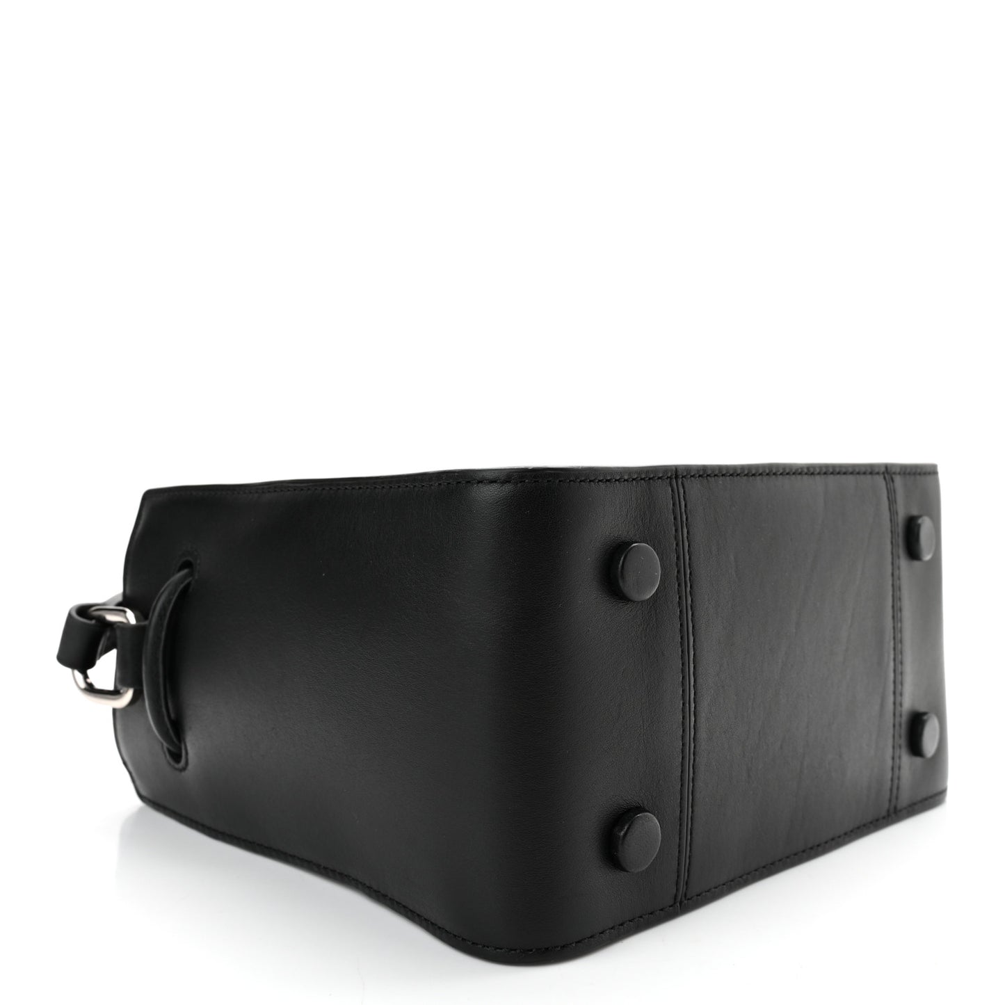 Smooth Calfskin Mini Soleil Bucket Bag Black
