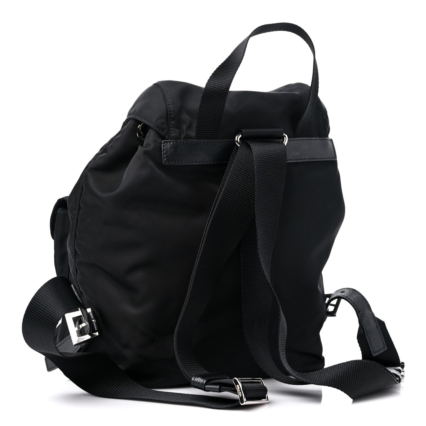 Tessuto Nylon Saffiano Small Backpack Black