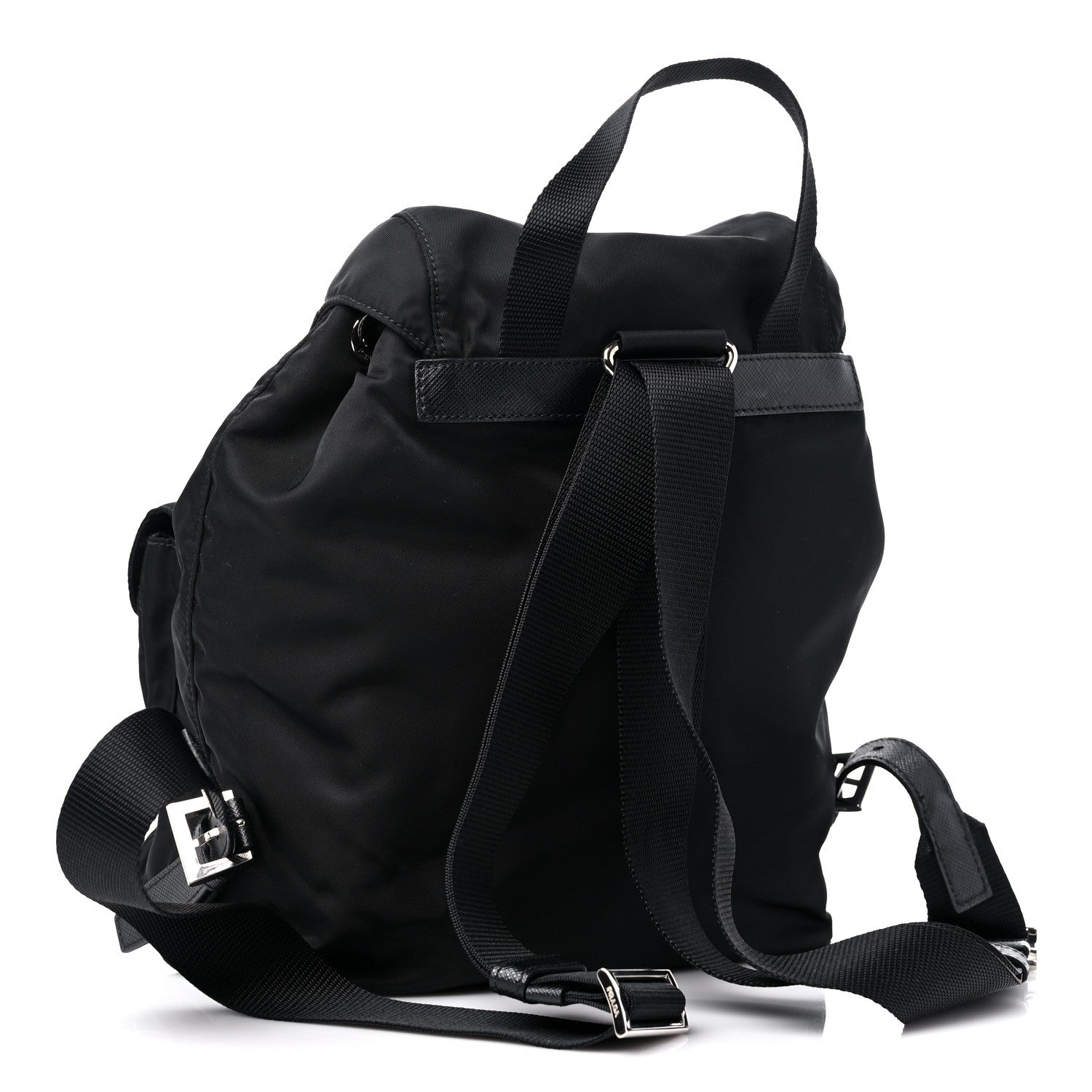 Prada Tessuto Nylon Saffiano Small Backpack Black 3 of 8