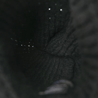 Chanel Wool Cashmere CC Beanie Hat Black White 4 of 6