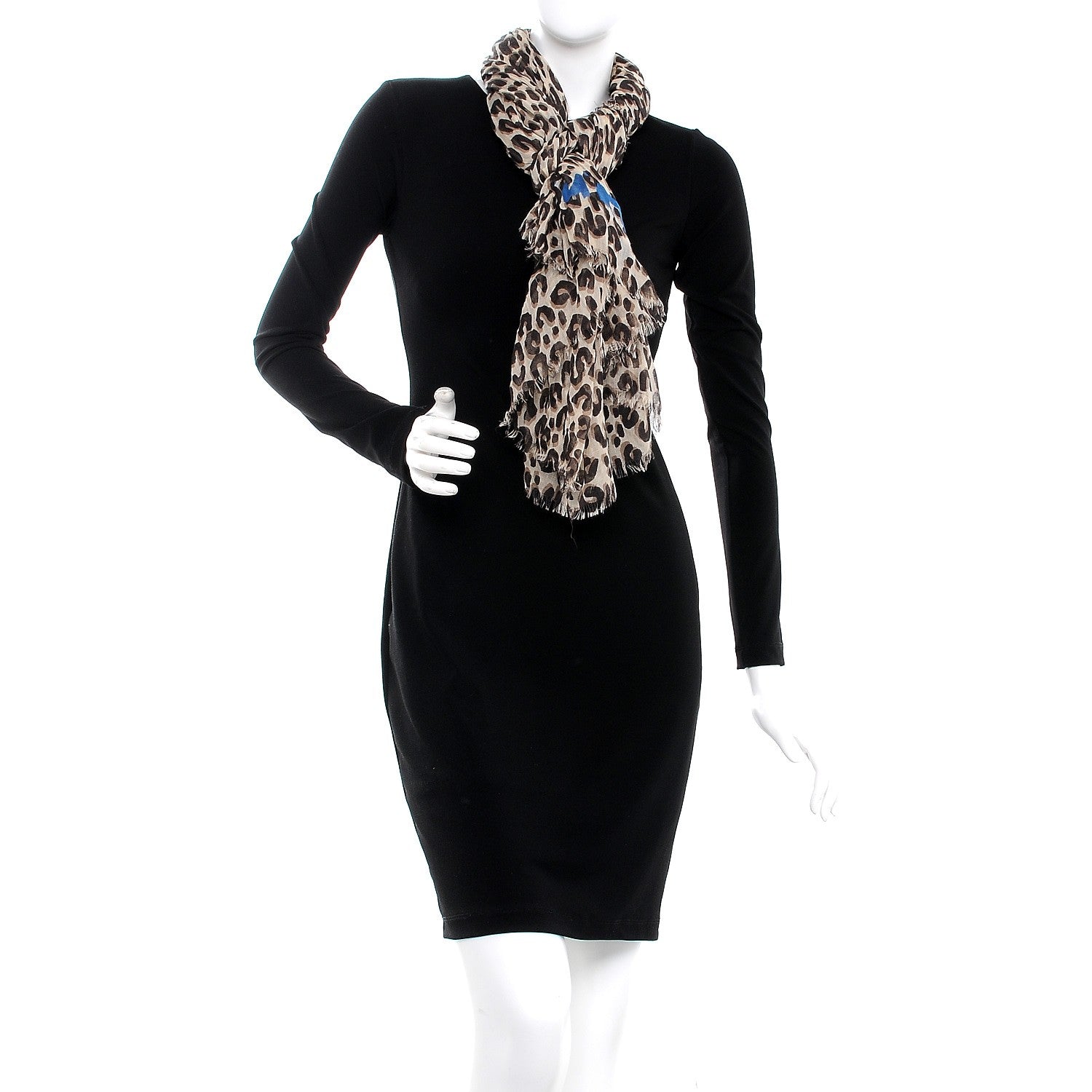 Louis Vuitton Cashmere Silk Leopard Stole Beige 2 of 6