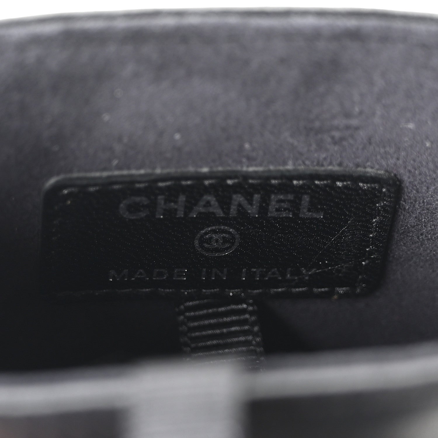 Chanel Lambskin Quilted Chain Around Phone Holder Black 6 of 10