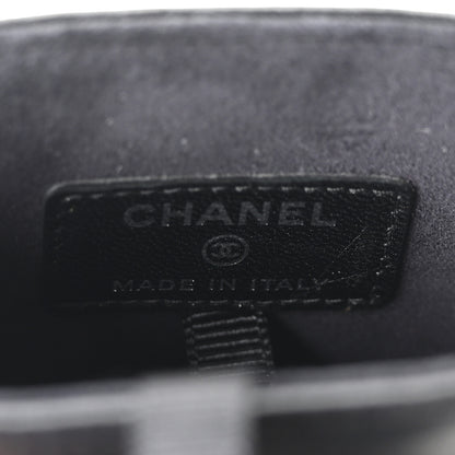 Chanel Lambskin Quilted Chain Around Phone Holder Black 6 of 10