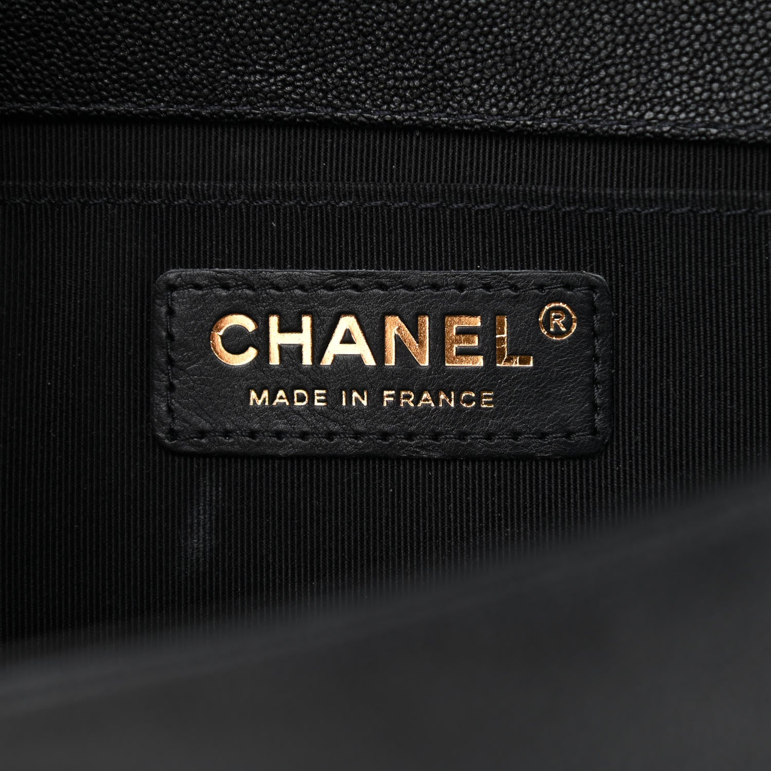 Chanel Caviar Chevron Quilted Medium Boy Flap Black 6 of 11