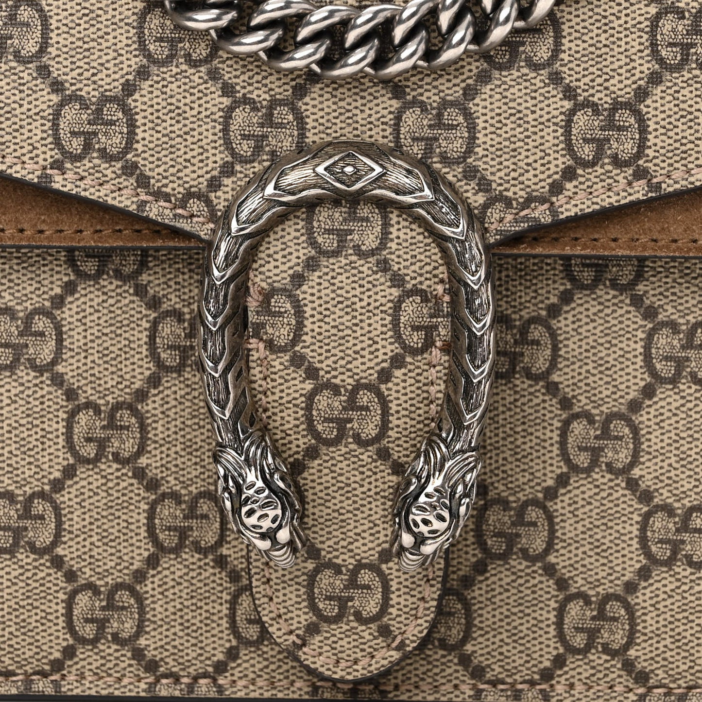 GG Supreme Monogram Mini Dionysus Shoulder Bag Taupe