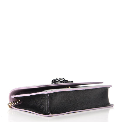 Versace Grained Calfskin Palazzo Chain Evening Bag Black Pink 4 of 6