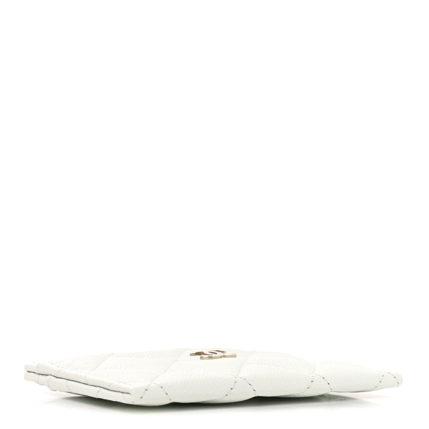 Caviar Quilted Card Holder Light Blue