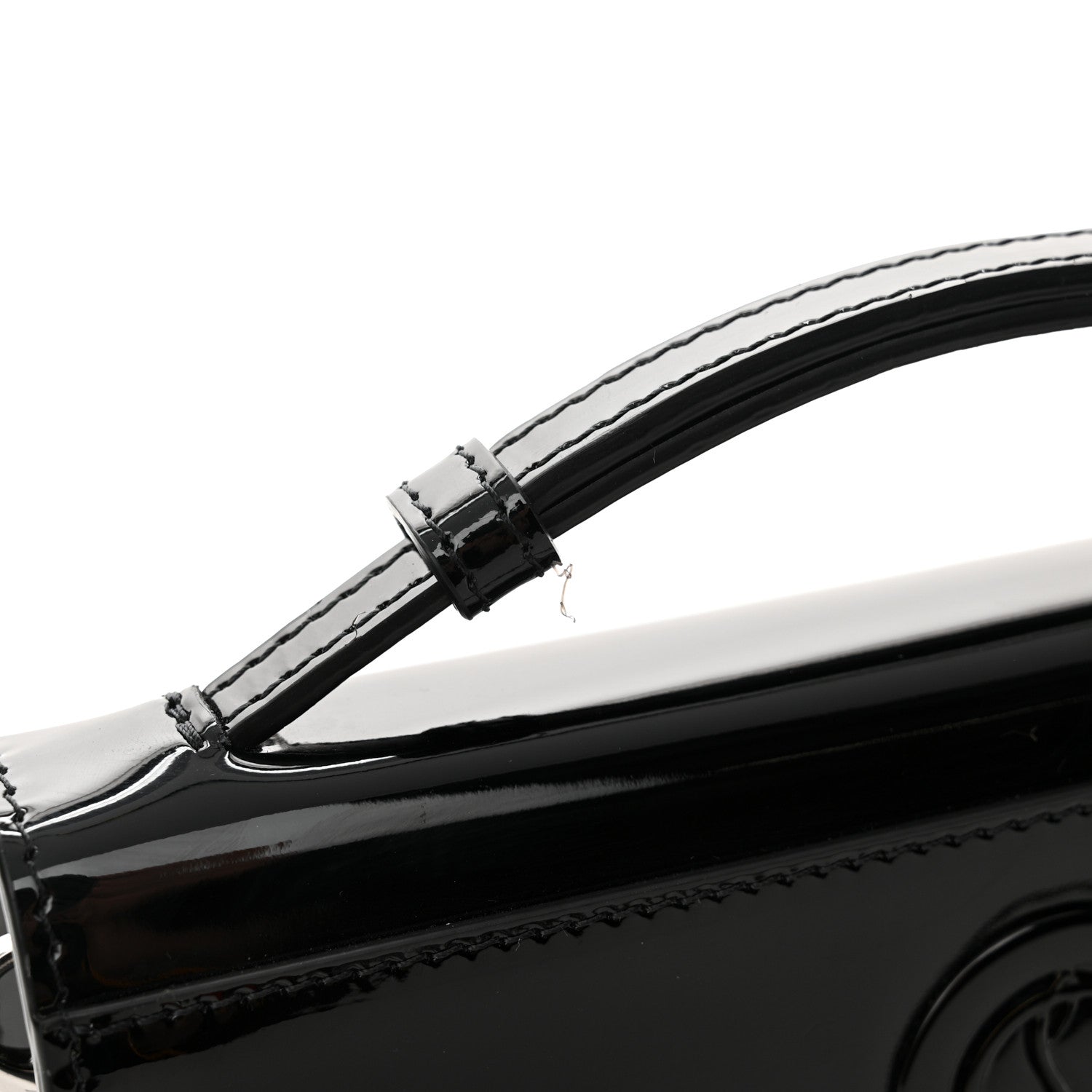 Christian Louboutin Patent Calfskin Mini Elisa Baguette Black 12 of 13