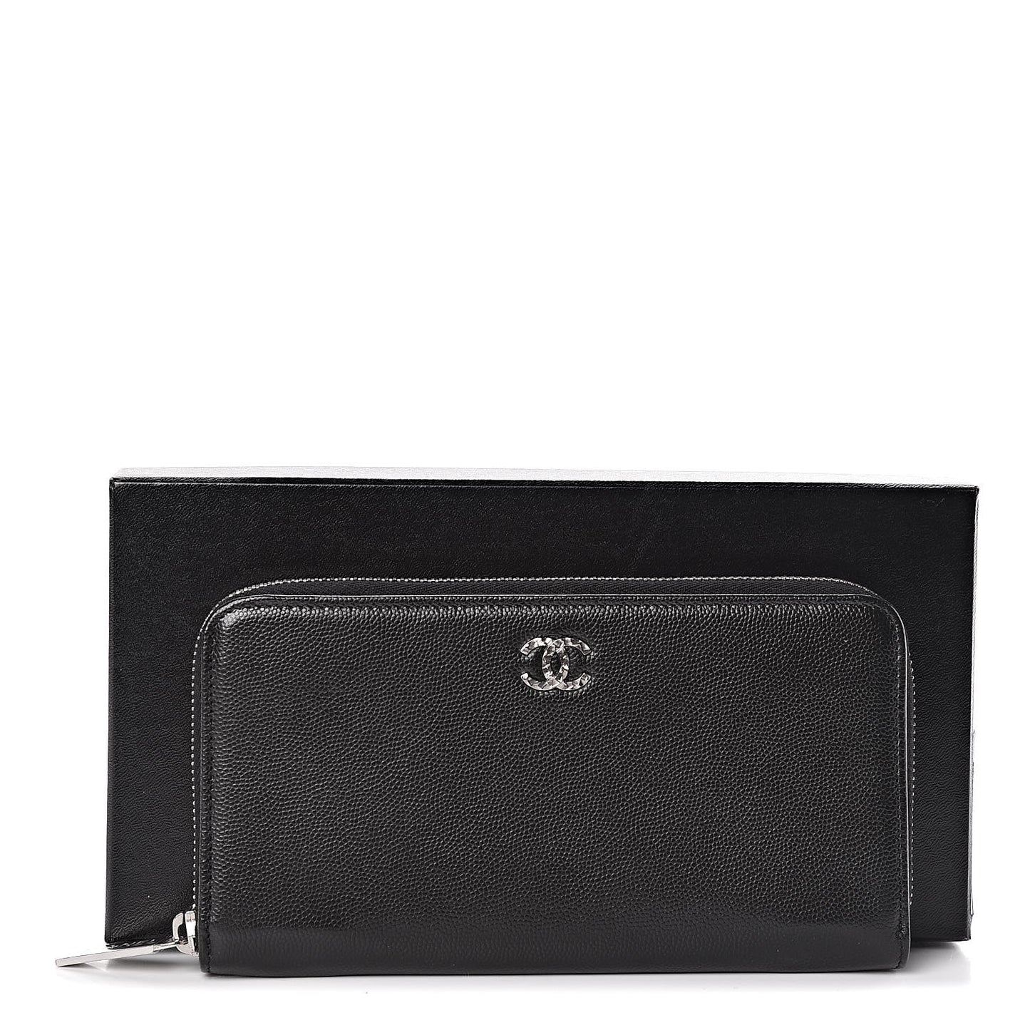 Caviar Sevruga Zip Around Wallet Black
