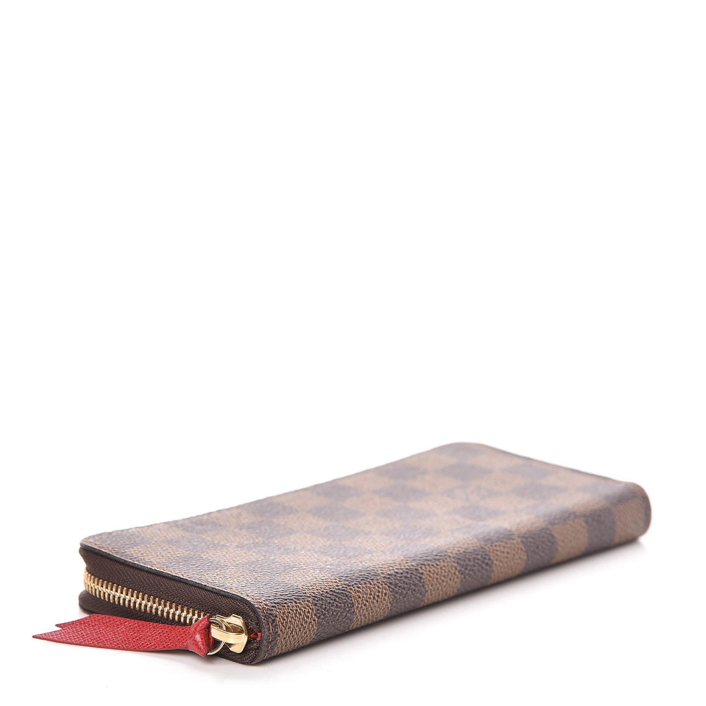 Damier Ebene Clemence Wallet Cherry