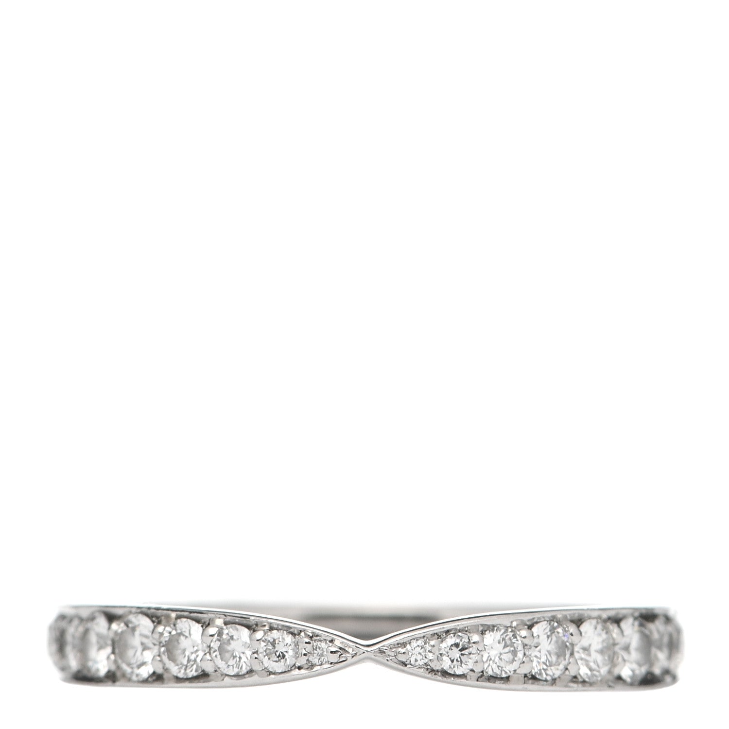 Tiffany Platinum Diamond Harmony Bead-Set Band Ring 49 4.75 1 of 4
