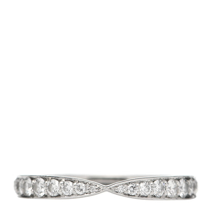 Tiffany Platinum Diamond Harmony Bead-Set Band Ring 49 4.75 1 of 4