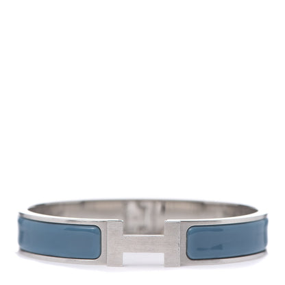 Hermes Matte Enamel Narrow Clic Clac HH Bracelet GM Bleu Indien 1 of 4