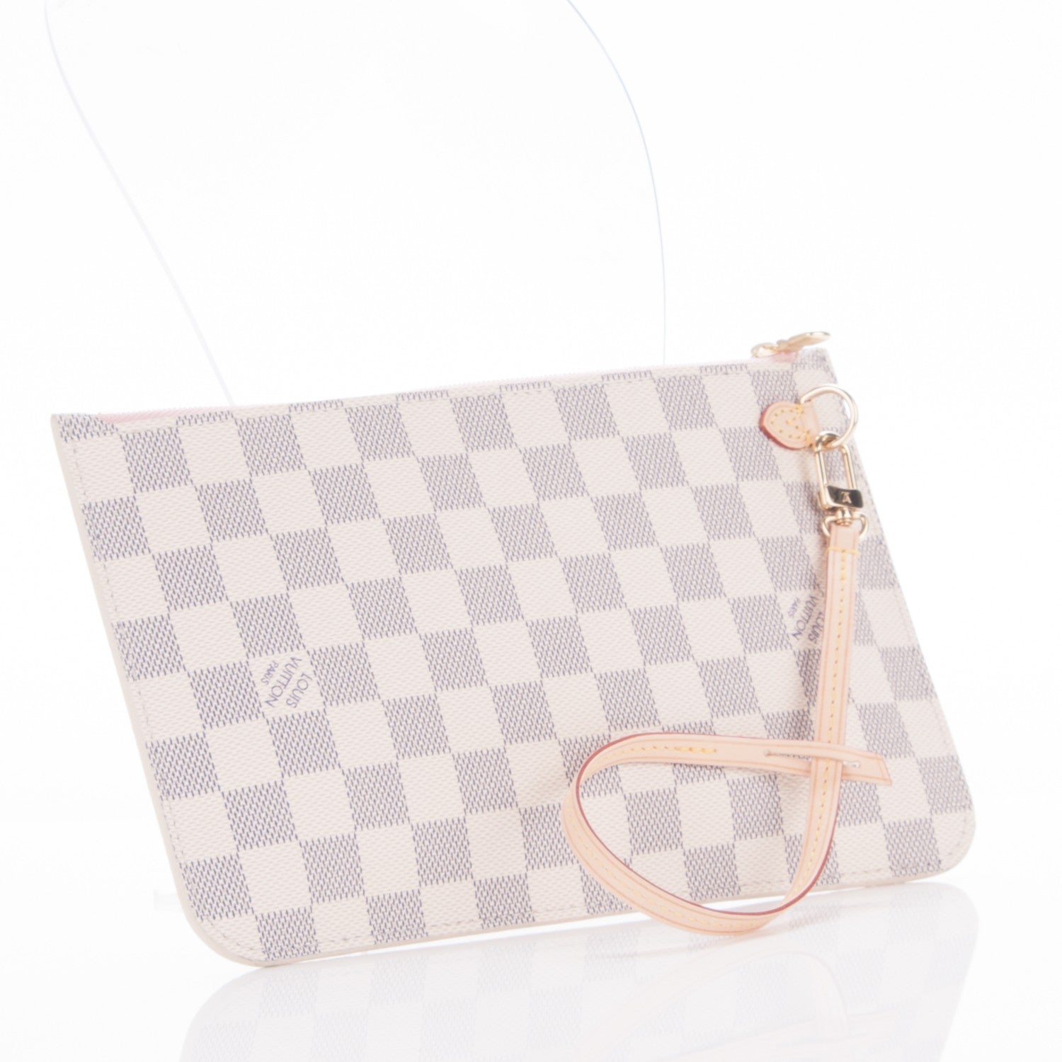 Louis Vuitton Damier Azur Neverfull MM GM Pochette Rose Ballerine 3 of 6