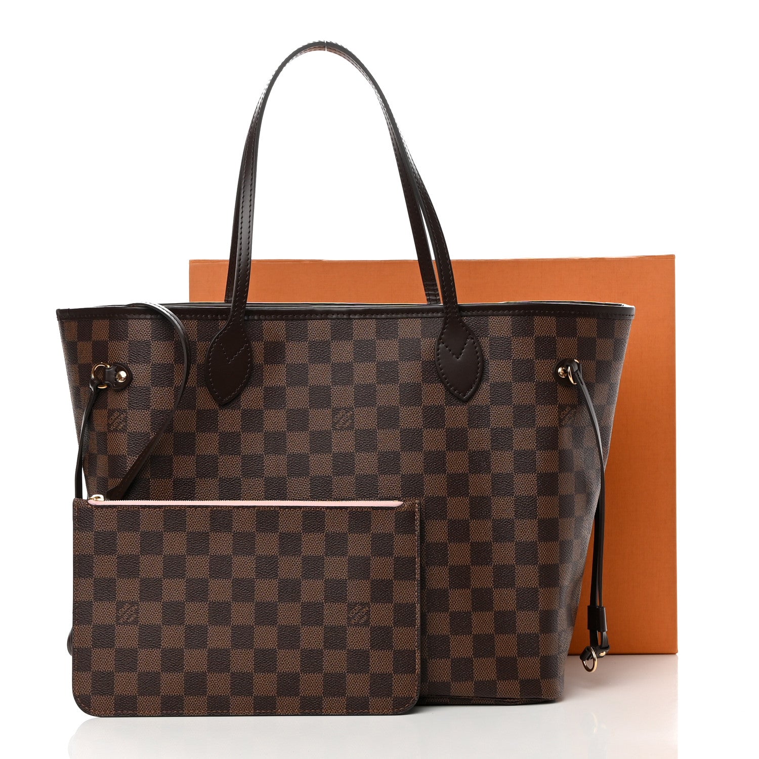 Louis Vuitton Damier Ebene Neo Neverfull MM Rose Ballerine 15 of 15