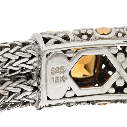 John Hardy Sterling Silver 18K Yellow Gold Smoky Quartz Batu Sari Bracelet 3 of 3