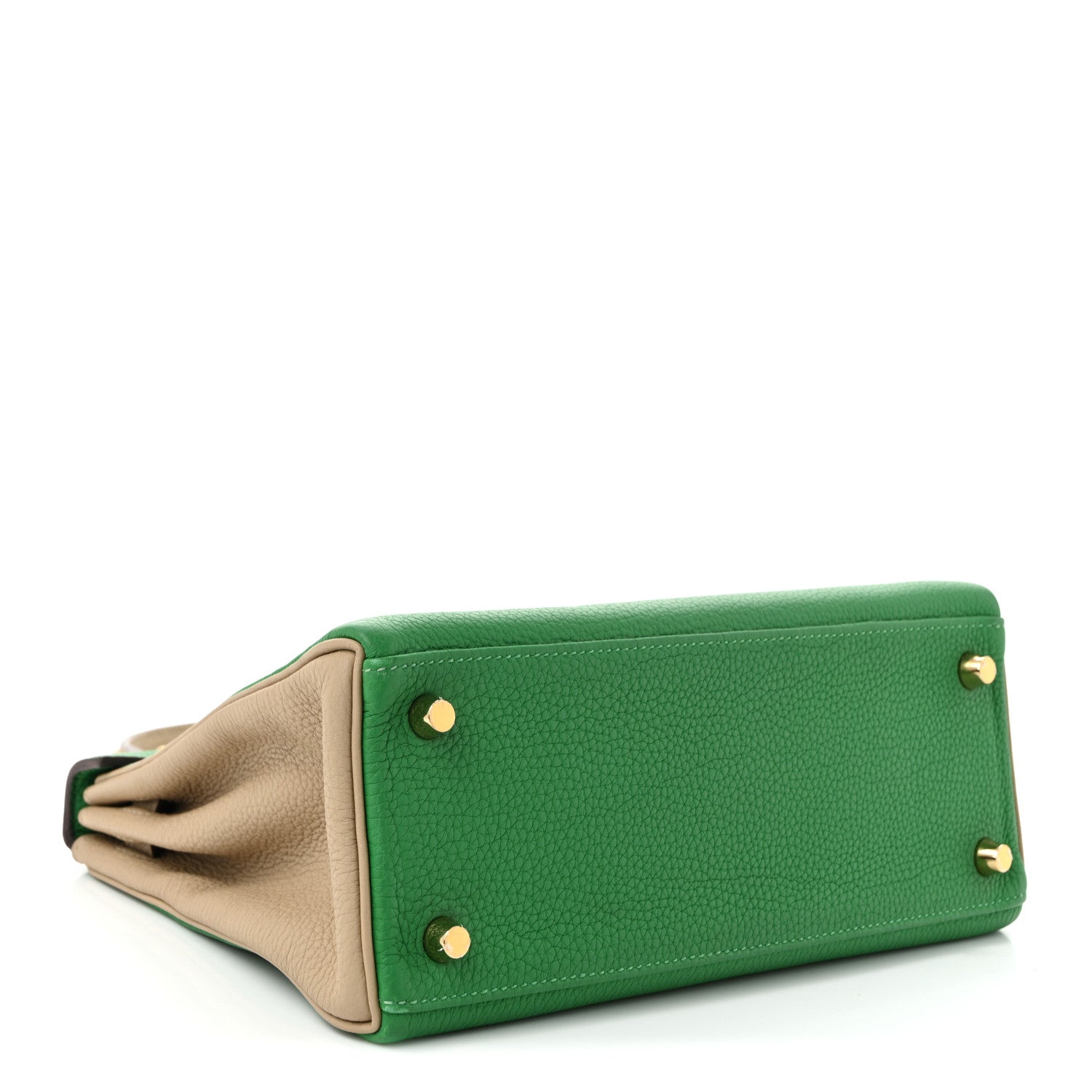 Hermes Togo Horseshoe Kelly Retourne 25 Bambou Trench 4 of 10
