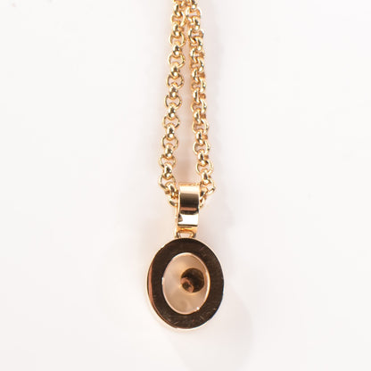 Chopard 18K Yellow Gold Happy Diamonds Icons Oval Pendant Necklace 3 of 5