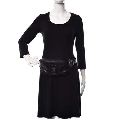 Saint Laurent Grain De Poudre Monogram Belt Bag Black 2 of 13