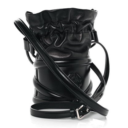 Alexander McQueen Calfskin The Soft Curve Drawstring Bag Black 2 of 7