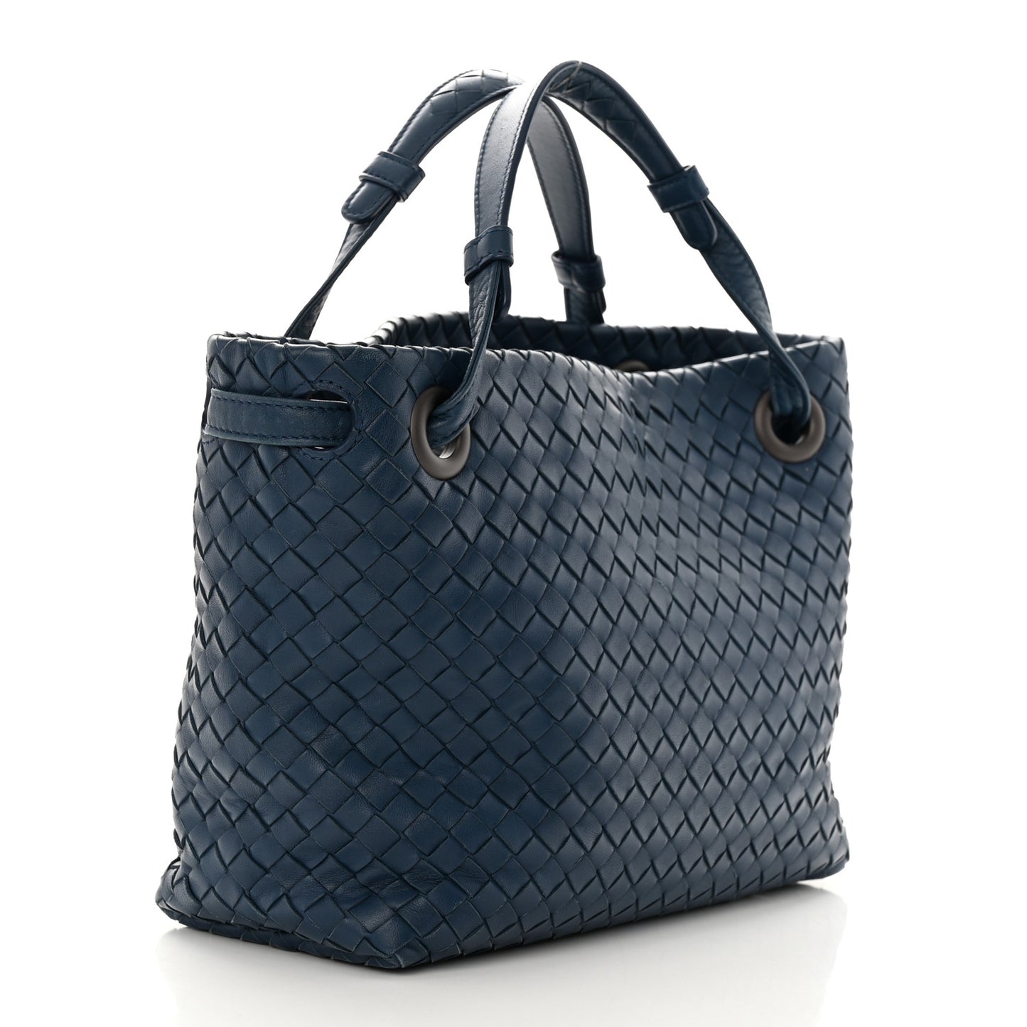 Nappa Intrecciato Small Bella Tote Navy