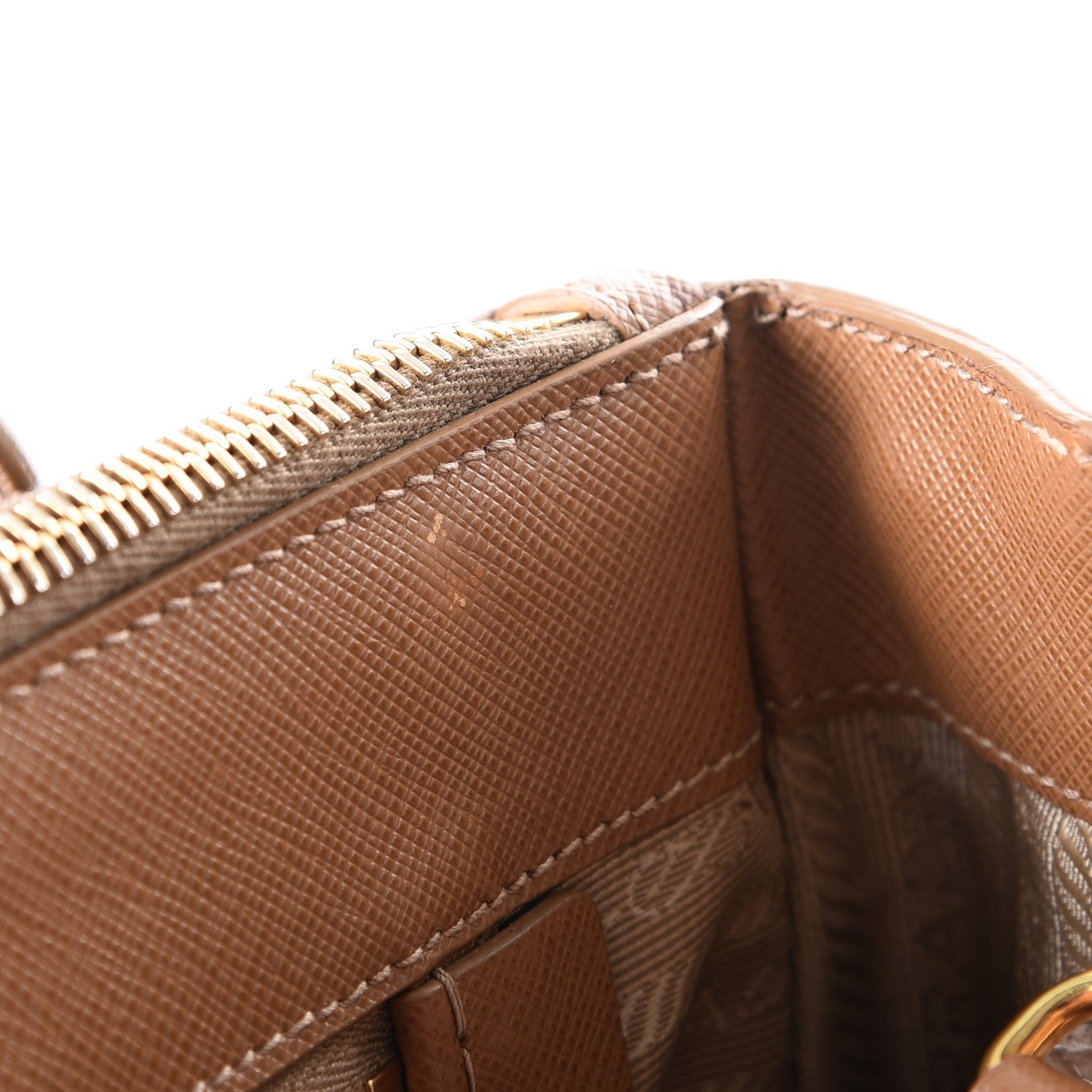 Prada Saffiano Medium Galleria Double Zip Tote Caramel 9 of 22