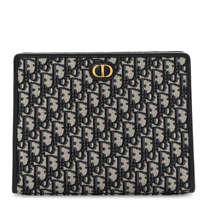 Christian Dior Oblique 30 Montaigne Pouch Blue 1 of 6