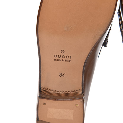 Gucci Calfskin Womens 1953 Horsebit Loafers 34 Brown 7 of 9