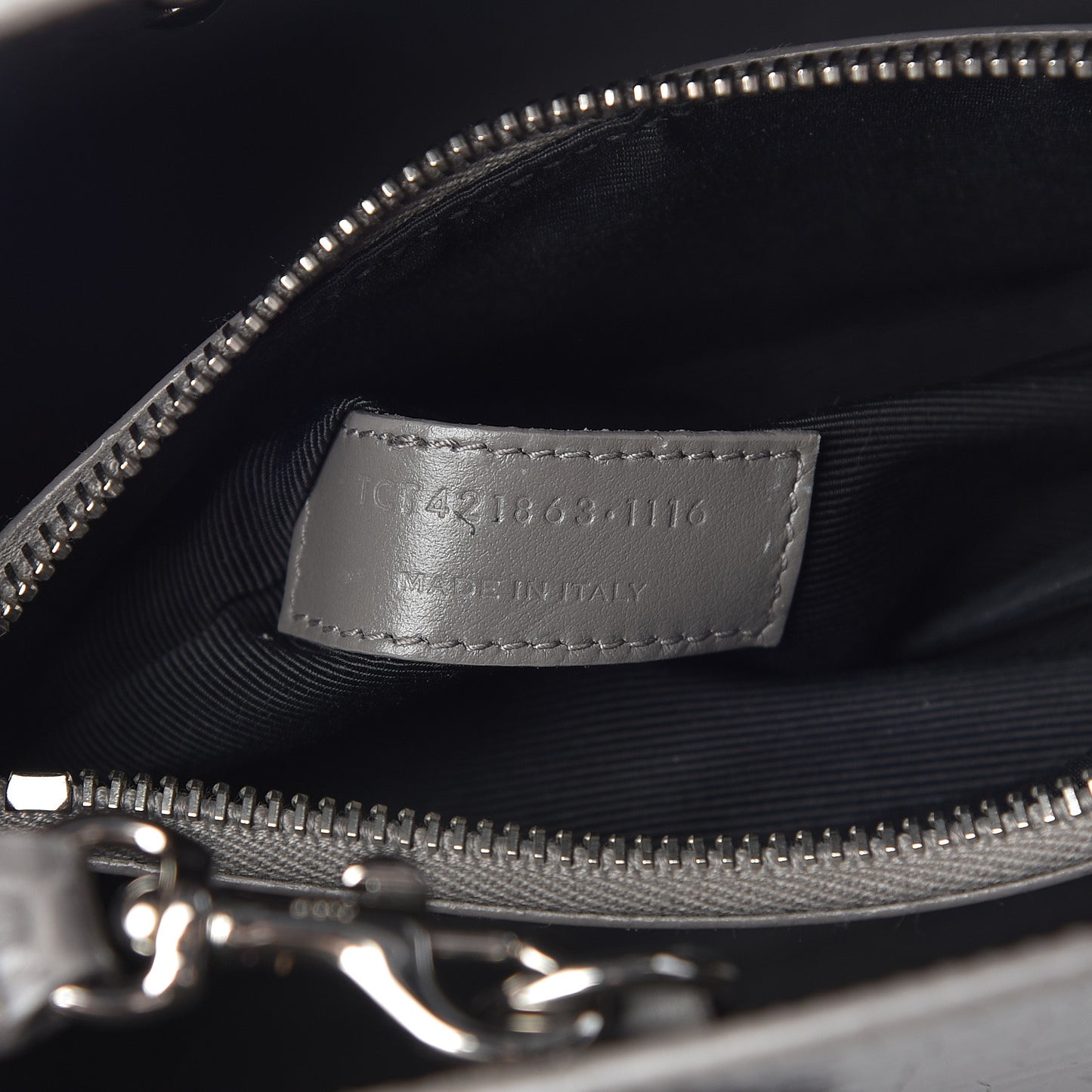 Calfskin Crocodile Embossed Baby Sac De Jour Fog