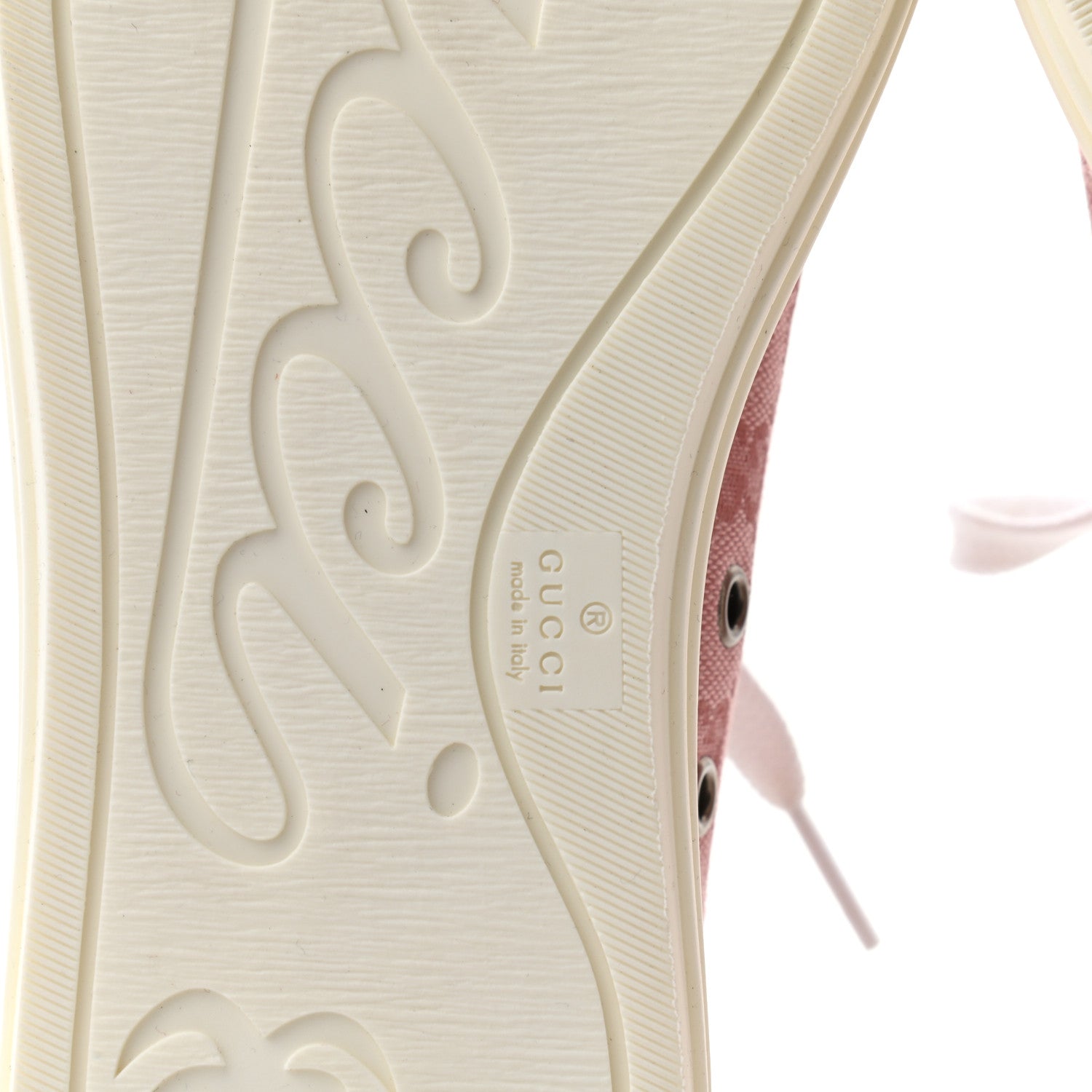 Gucci GG Monogram Calfskin Womens Low Top Sneakers 39 Pink Soft Pink 6 of 7