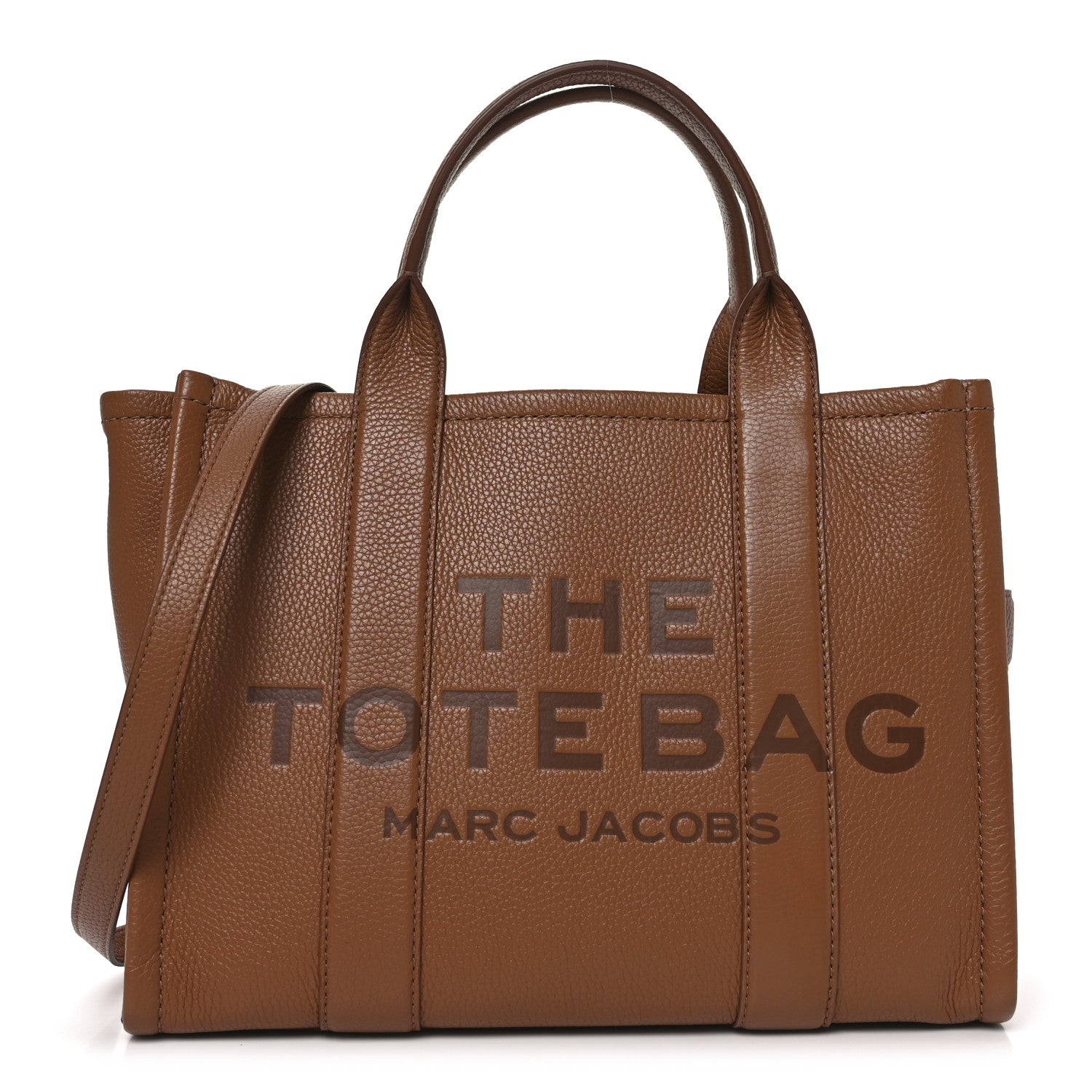 Marc Jacobs Grained Calfskin Medium The Tote Bag Argan Oil 1 of 10
