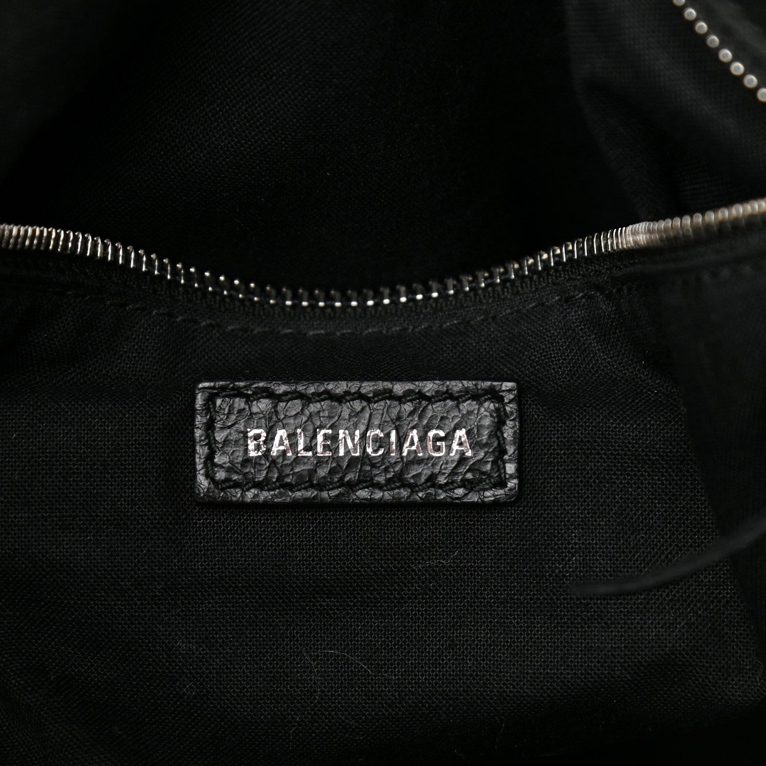 Balenciaga Agneau Classic Silver Hardware City Logo Strap Black White 7 of 11