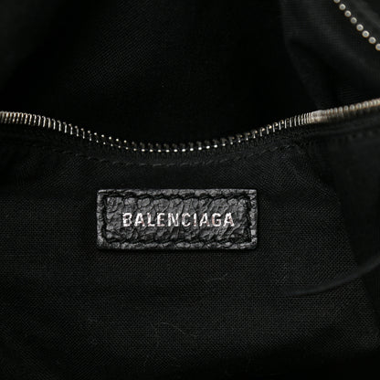 Balenciaga Agneau Classic Silver Hardware City Logo Strap Black White 7 of 11