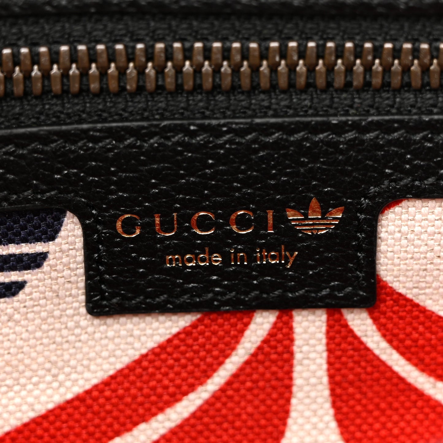 X ADIDAS Textured Dollar Calfskin Belt Bag Black
