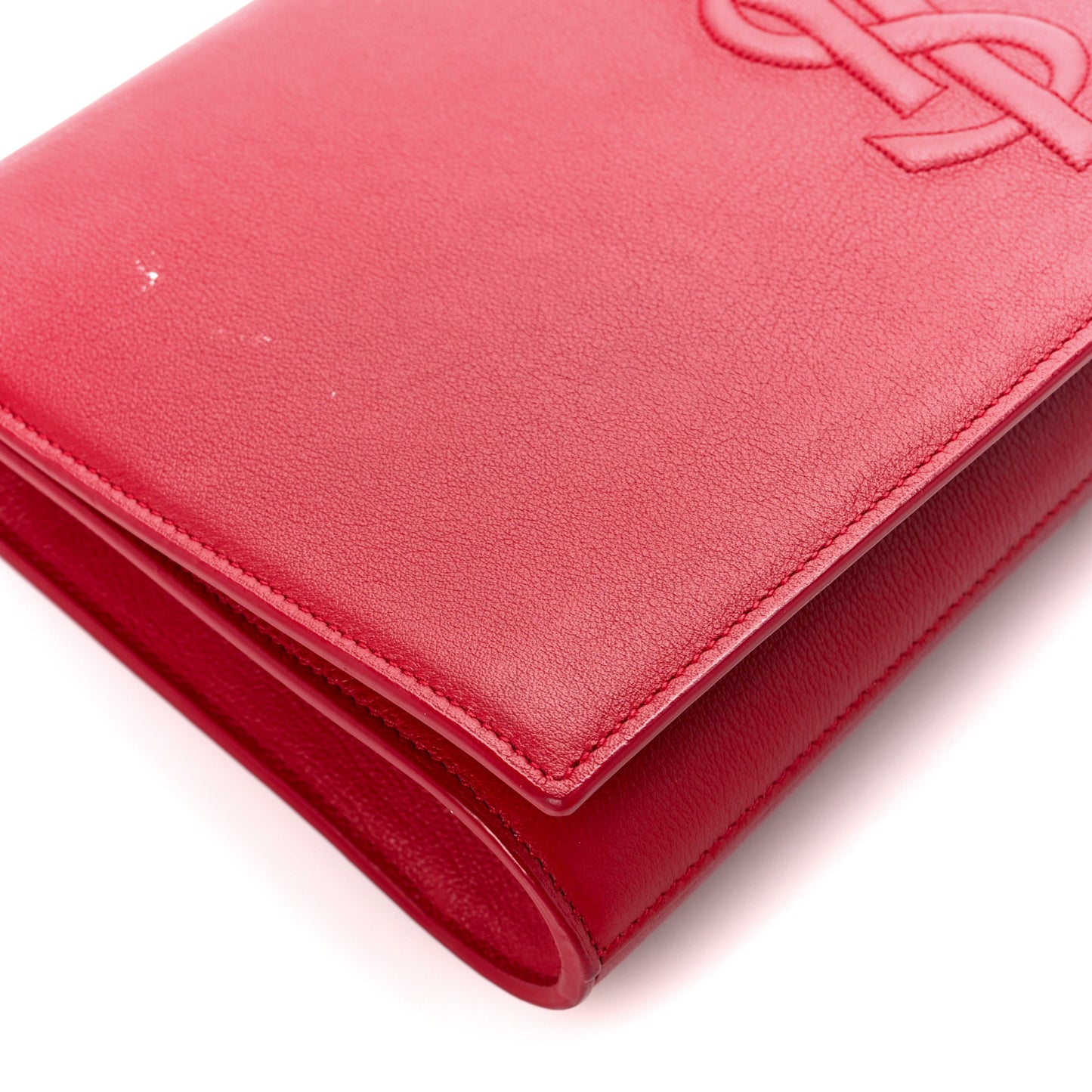 Calfskin Monogram Large Belle De Jour Clutch Red