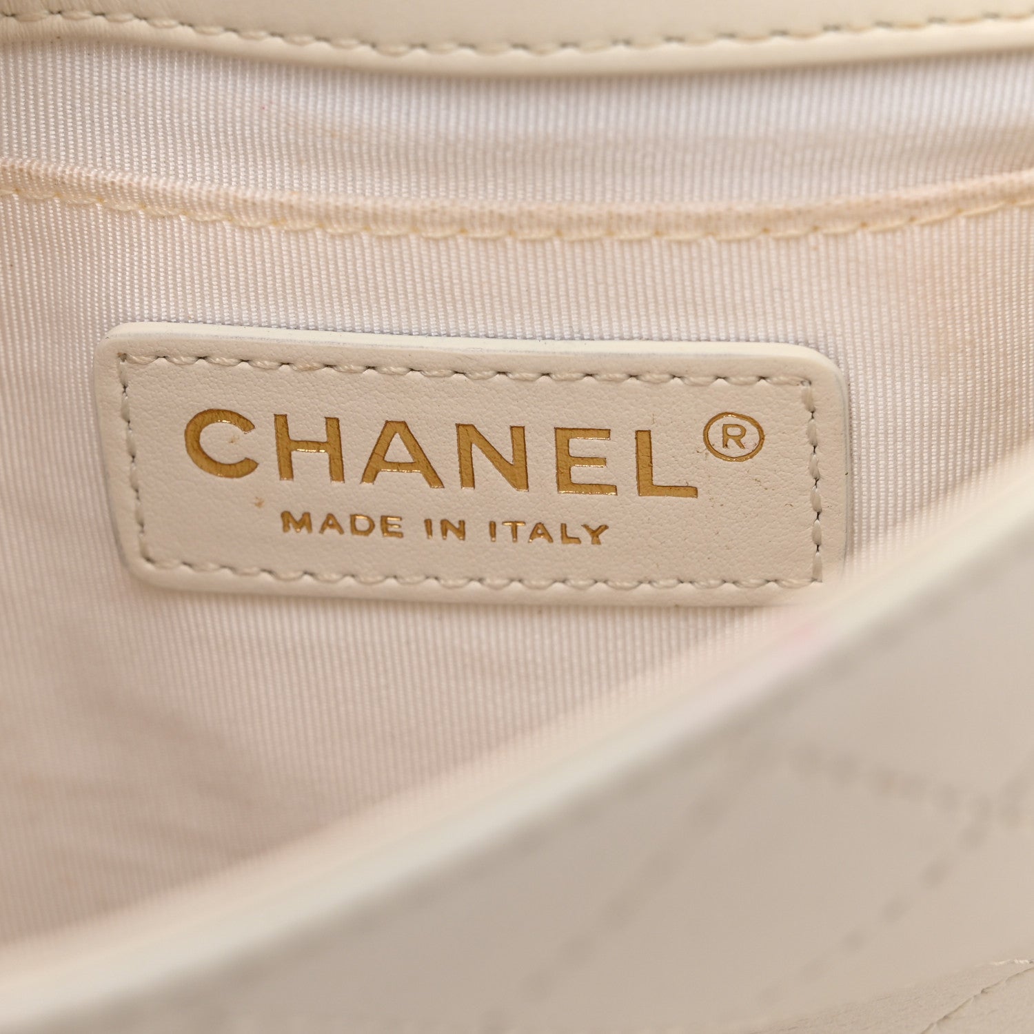 Chanel Calfskin Stitched Small Covered CC Flap Bag White 6 of 10