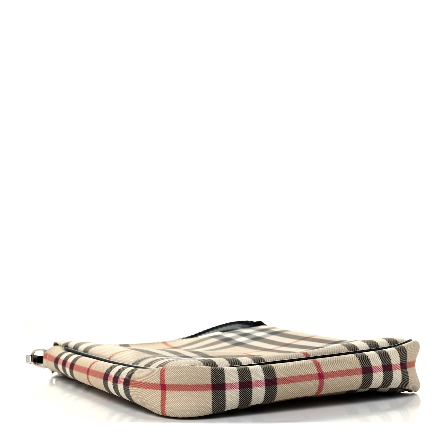House Check Flat Crossbody Messenger Bag Black