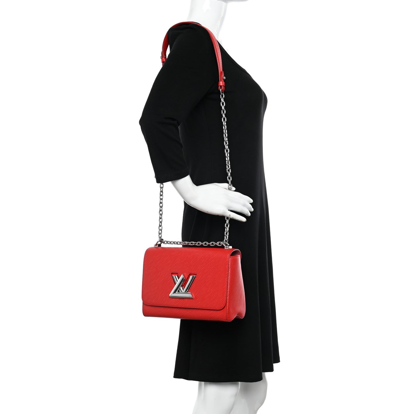 Epi Twist Shoulder Bag MM Coquelicot