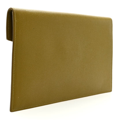 Saint Laurent Grain De Poudre Uptown Pouch Olive 3 of 6