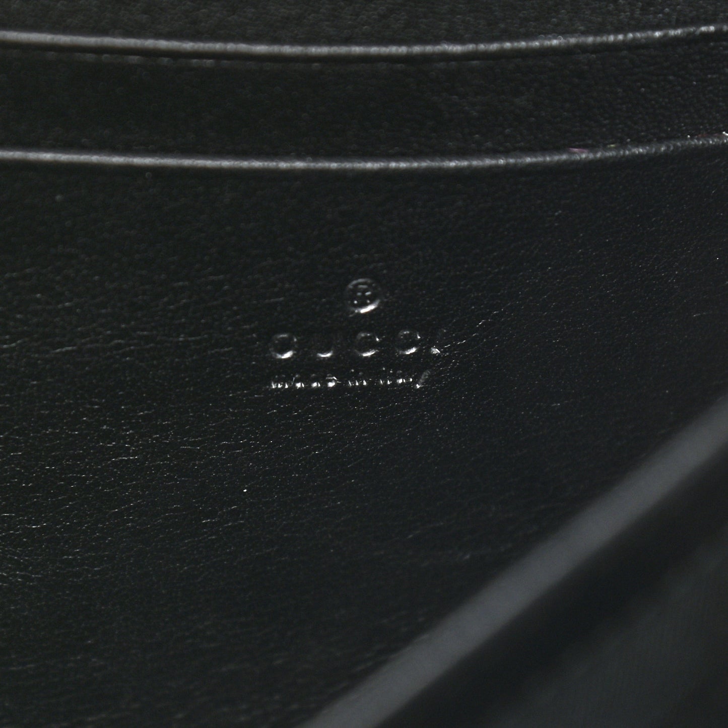 Calfskin Matelasse GG Marmont Chain Wallet Black