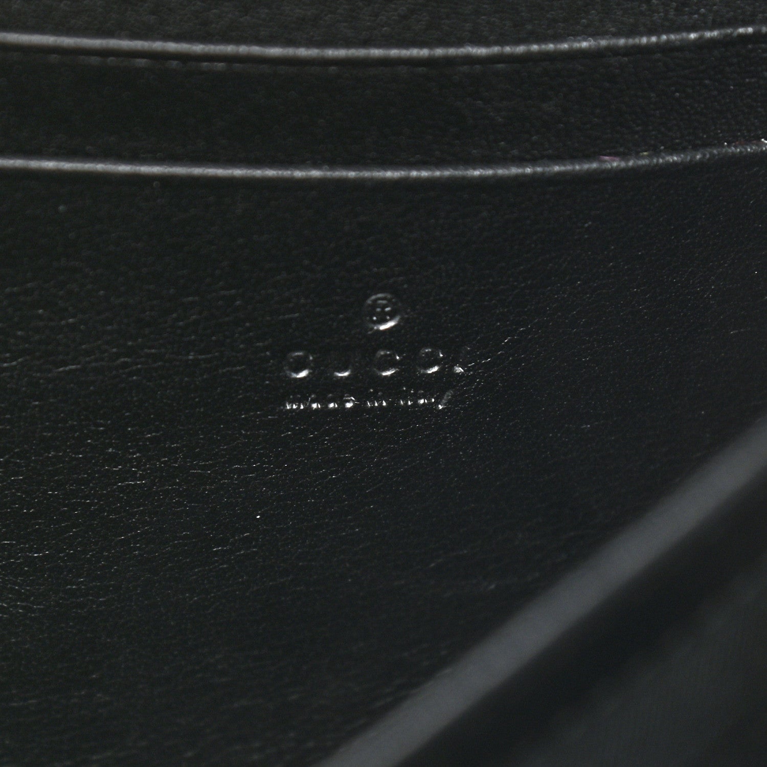 Gucci Calfskin Matelasse GG Marmont Chain Wallet Black 8 of 11