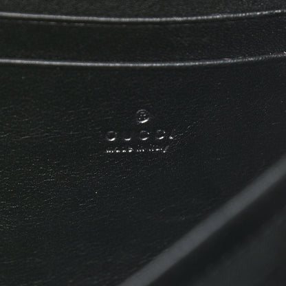 Gucci Calfskin Matelasse GG Marmont Chain Wallet Black 8 of 11
