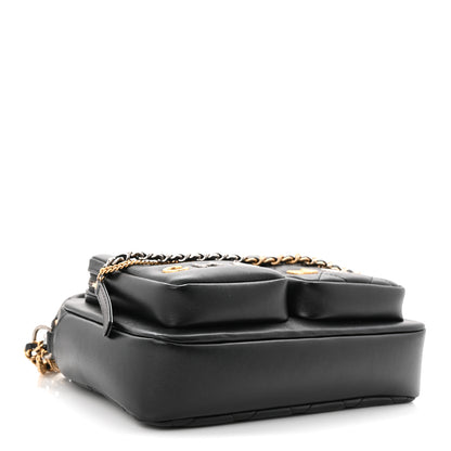 Chanel Calfskin Quilted Small Camera Case Black 7 of 19