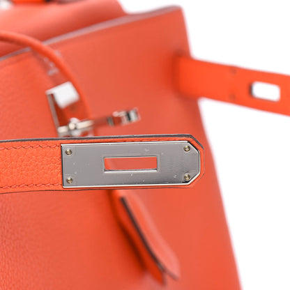 Hermes Togo Kelly Retourne 28 Poppy Orange 21 of 34