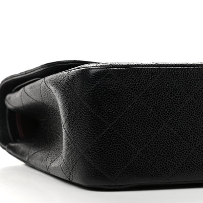 Chanel Caviar Quilted Jumbo Double Flap Black 9 of 10