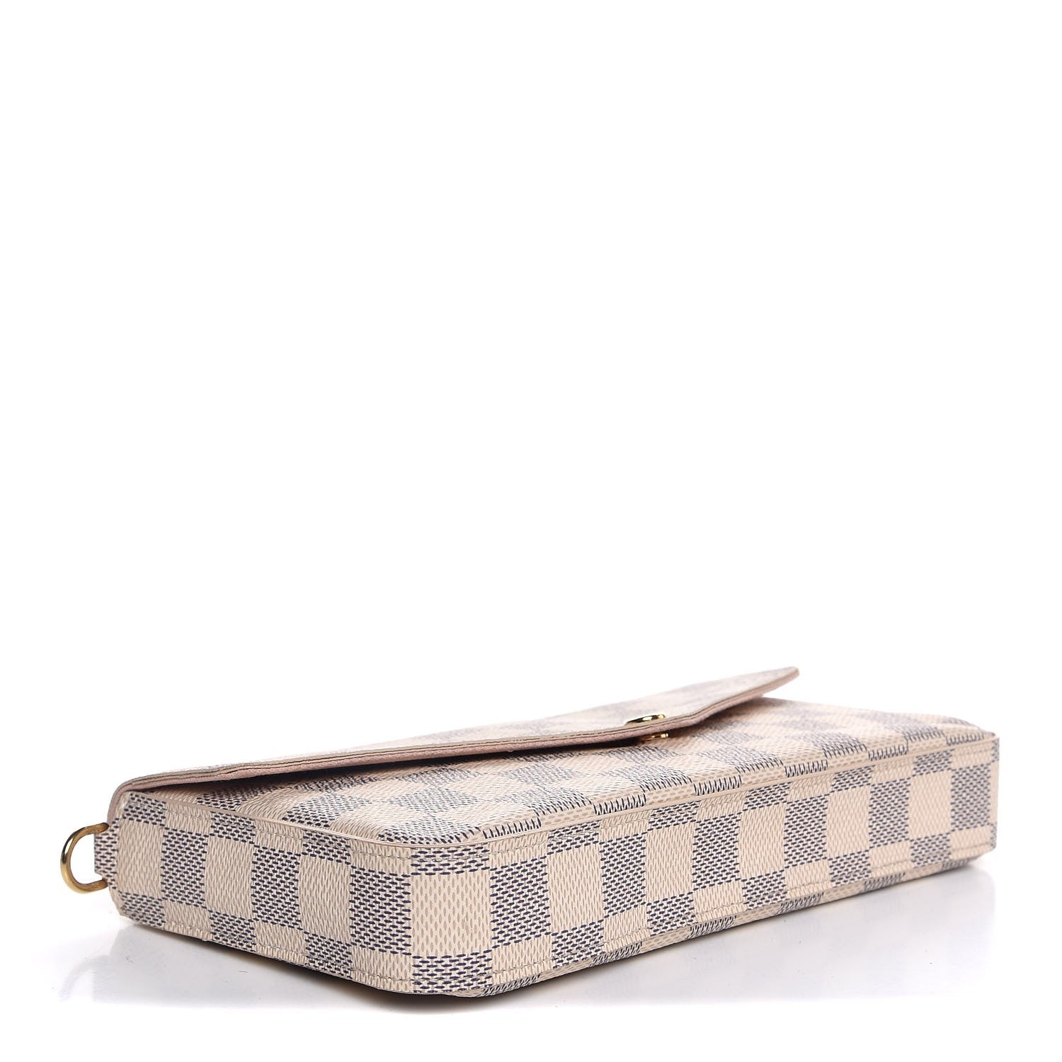 Louis Vuitton Damier Azur Pochette Felicie Chain Wallet Rose Ballerine 4 of 9