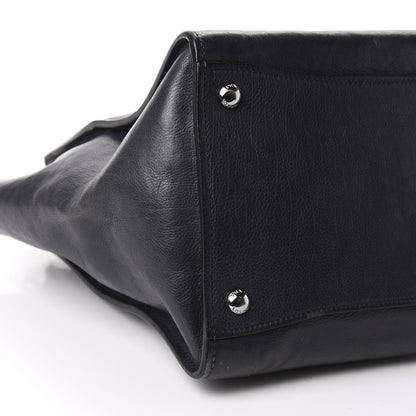 Prada Glace Calf Small Twin Pocket Tote Black 5 of 14