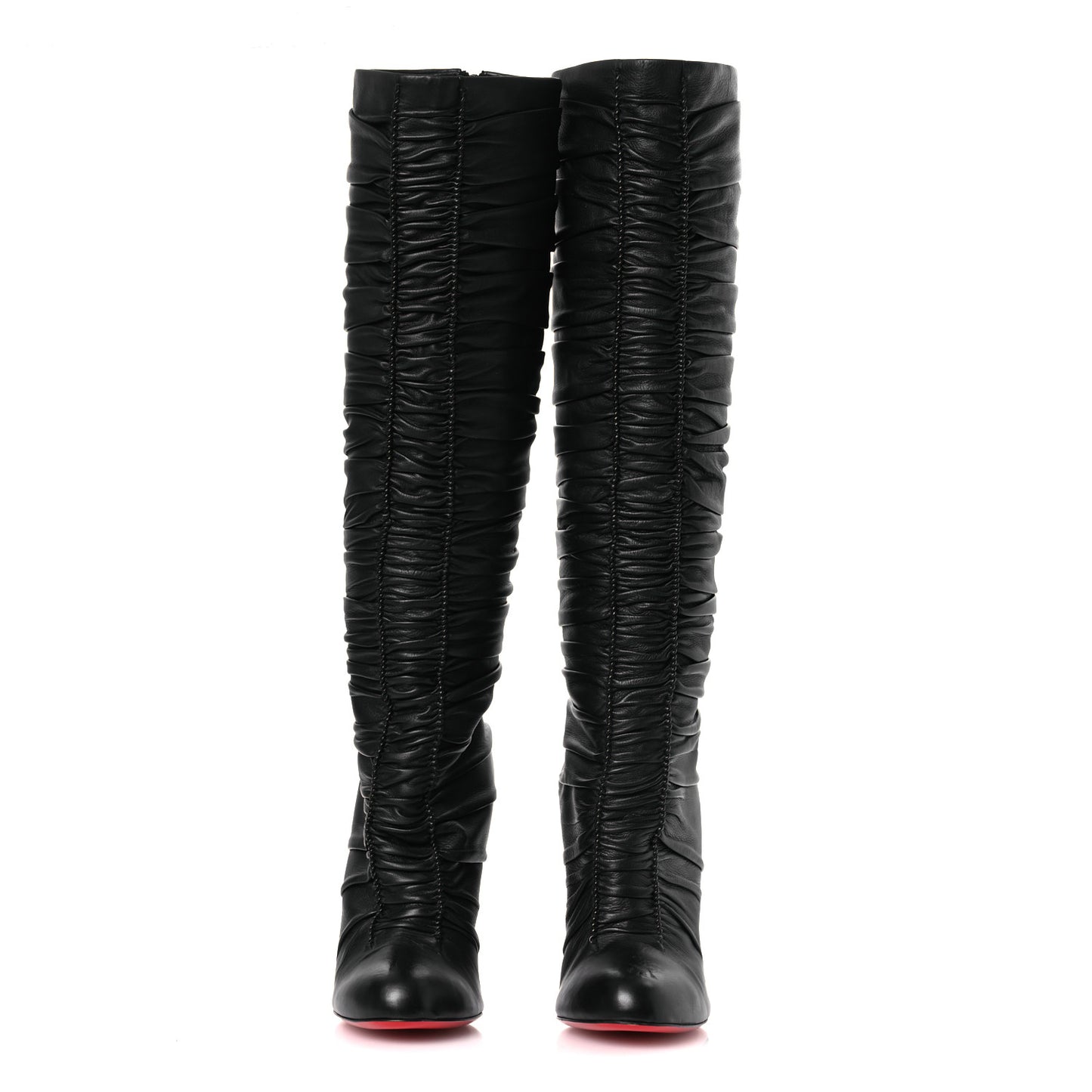 Calfskin Lina 100 Boots 40.5 Black